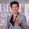 Shawn Mendes au photocall de la cérémonie des Brit Awards 2019 à l'O2 Arena à Londres le 20 février 2019.
