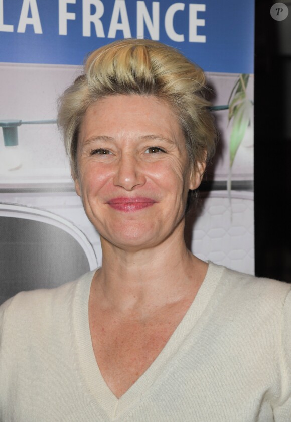 Exclusif - Maïtena Biraben lors de la représentation exceptionnelle du spectacle de Vincent Moscato "Complètement Jojo" au théâtre du Gymnase. Paris, le 10 avril 2019. © Guirec Coadic/Bestimage