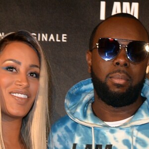 Maître Gims (Gandhi Djuna) et sa femme Demdem lors de la soirée de lancement de la collection capsule "I'm not a rapper" de la marque ElevenParis (Eleven Paris) à Paris, France, le 11 avril 2019. © Veeren/Bestimage