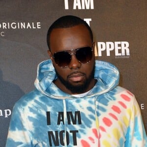 Maître Gims (Gandhi Djuna) lors de la soirée de lancement de la collection capsule "I'm not a rapper" de la marque ElevenParis à Paris, France, le 11 avril 2019. © Veeren/Bestimage