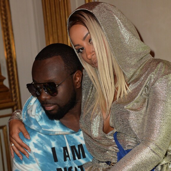 Maître Gims (Gandhi Djuna) et sa femme Demdem lors de la soirée de lancement de la collection capsule "I'm not a rapper" de la marque ElevenParis à Paris, France, le 11 avril 2019. © Veeren/Bestimage