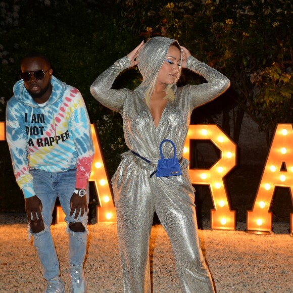 Maître Gims (Gandhi Djuna) et sa femme Demdem lors de la soirée de lancement de la collection capsule "I'm not a rapper" de la marque ElevenParis à Paris, France, le 11 avril 2019. © Veeren/Bestimage