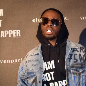 Maître Gims (Gandhi Djuna) et son frère Dadju (Dadju Djuna Nsungula) lors de la soirée de lancement de la collection capsule "I'm not a rapper" de la marque ElevenParis à Paris, France, le 11 avril 2019. © Veeren/Bestimage