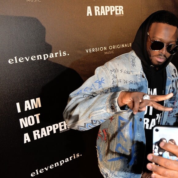 Maître Gims (Gandhi Djuna) et son frère Dadju (Dadju Djuna Nsungula) lors de la soirée de lancement de la collection capsule "I'm not a rapper" de la marque ElevenParis à Paris, France, le 11 avril 2019. © Veeren/Bestimage