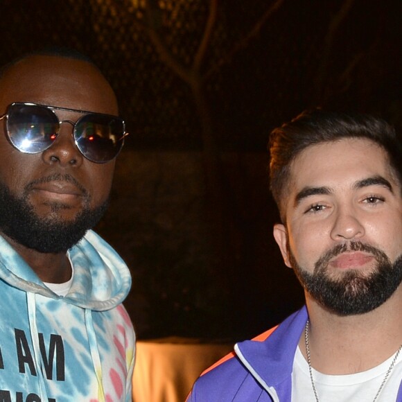 Maître Gims (Gandhi Djuna) et Kendji Girac lors de la soirée de lancement de la collection capsule "I'm not a rapper" de la marque ElevenParis à Paris, France, le 11 avril 2019. © Veeren/Bestimage