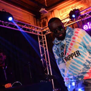 Maître Gims (Gandhi Djuna) lors de la soirée de lancement de la collection capsule "I'm not a rapper" de la marque ElevenParis à Paris, France, le 11 avril 2019. © Veeren/Bestimage