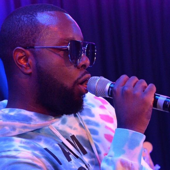 Maître Gims (Gandhi Djuna) lors de la soirée de lancement de la collection capsule "I'm not a rapper" de la marque ElevenParis à Paris, France, le 11 avril 2019. © Veeren/Bestimage