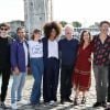 Nicolas Maury, Grégory Montel, Fanny Sydney, Stéfi Celma, Dominique Besnehard, Laure Calamy, Thibault de Montalembert et Liliane Rovere pour la série télévisée "Dix pour cent" au photocall du troisième jour du festival international du film de La Rochelle, France, le 14 septembre 2018. © Patrick Bernard/Bestimage