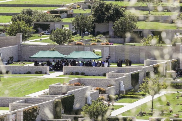Exclusif - Obsèques du rappeur assassiné Nipsey Hussle au cimetière de Forest Lawn à Los Angeles le 12 avril 2019.
