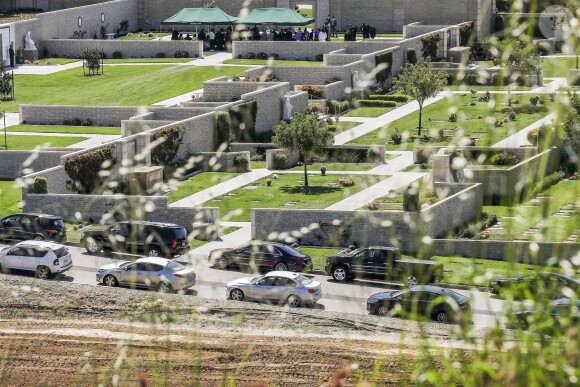 Exclusif - Obsèques du rappeur assassiné Nipsey Hussle au cimetière de Forest Lawn à Los Angeles le 12 avril 2019.