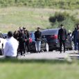 Exclusif - Obsèques du rappeur assassiné Nipsey Hussle au cimetière de Forest Lawn à Los Angeles le 12 avril 2019.