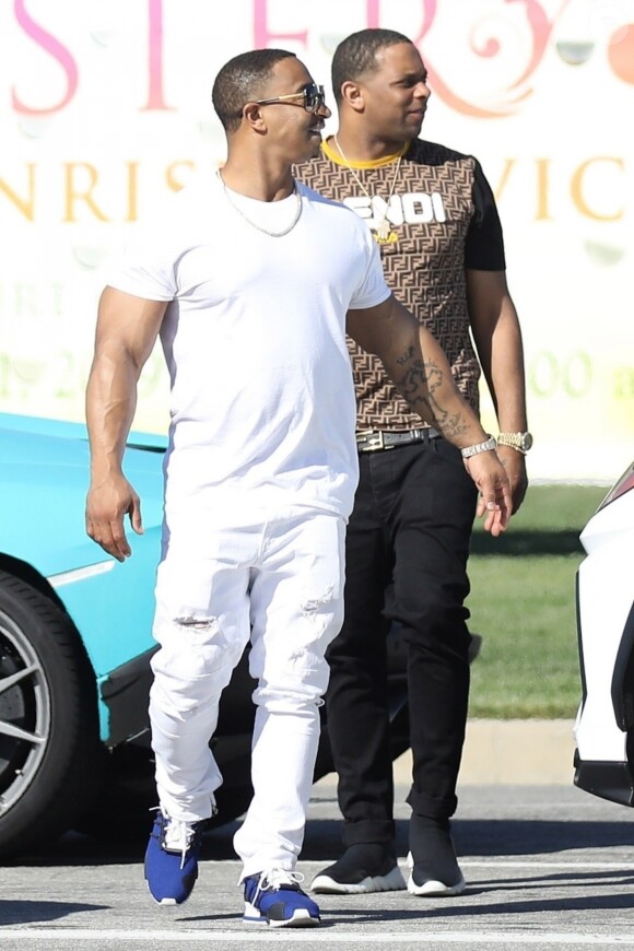 Exclusif - Obsèques du rappeur assassiné Nipsey Hussle au cimetière de Forest Lawn à Los Angeles le 12 avril 2019.