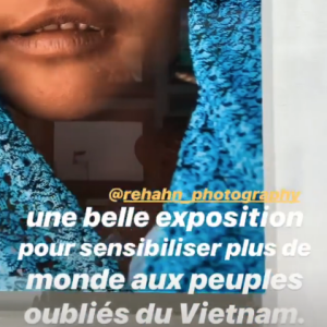 Laeticia Hallyday sur Instagram, le 15 avril 2019. Voyage au Vietnam avec ses filles, Jade et Joy. Elles ont visité l'association de Laeticia Hallyday et Hélène Darroze "La bonne étoile", qui vient en aide aux orphelins vietnamiens.