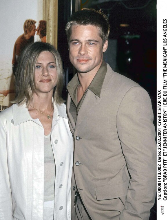 Brad Pitt et Jennifer Aniston à Los Angeles, en 2001. 