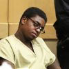 Le rappeur Kodak Black en comparution au tribunal pour violation de son assignation à domicile à Fort Lauderdale, en Floride. Mai 2017.