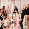 De gauche à droite : Sarah Howard, Kim kardashian, Malika Haqq, Khloé Kardashian, Khadijah Haqq, Allie Rizzo, Anna Schafer et Larsa Pippen - Soirée d'anniversaire de Kourtney Kardashian (40 ans) à Beverly Hills. Le 18 avril 2019.
