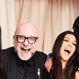 Kylie Jenner, Domenico Dolce, Kourtney Kardashian, Luka Sabbat et Khloé Kardashian - Soirée d'anniversaire de Kourtney Kardashian (40 ans) à Beverly Hills. Le 18 avril 2019.