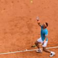 Rafael Nadal lors de sa demi-finale perdue contre F. Fognini 6-4 / 6-2. Rolex Monte Carlo Masters 2019 sur le court Rainier III pour les demi-finales à Roquebrune Cap Martin le 20 avril 2019. © Lionel Urman / Bestimage