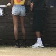 Jesse Williams et sa compagne Taylor Rooks au deuxième week-end du festival Coachella. Indio, le 20 avril 2019.