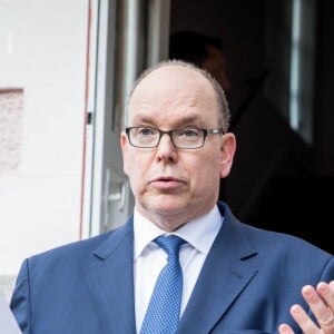 Le prince Albert II de Monaco lors de l'inauguration de l'exposition Grace de Monaco, princesse en Dior le 25 avril 2019 à Granville, à la villa Les Rhumbs qui abrite le musée Christian Dior. © Cyril Moreau/Bestimage