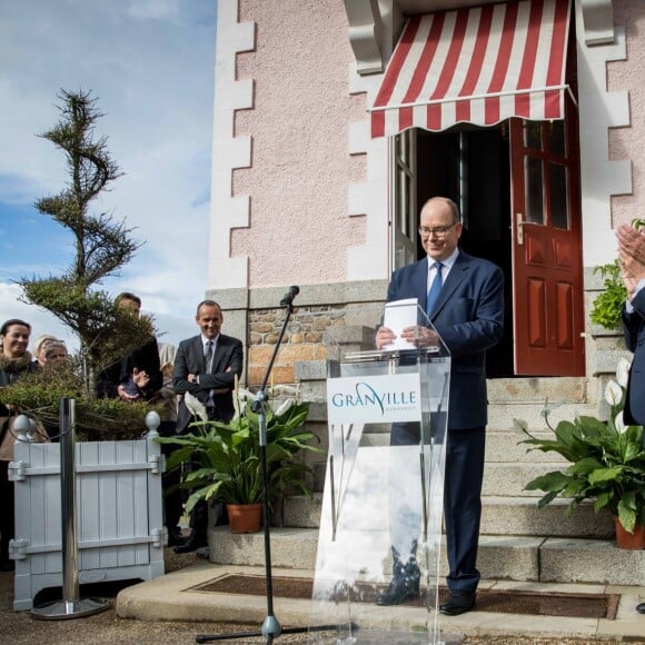 Le prince Albert II de Monaco lors de l'inauguration de l'exposition Grace de Monaco, princesse en Dior le 25 avril 2019 à Granville, à la villa Les Rhumbs qui abrite le musée Christian Dior. © Cyril Moreau/Bestimage