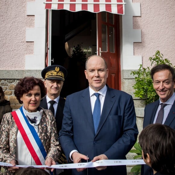 Le prince Albert II de Monaco lors de l'inauguration de l'exposition Grace de Monaco, princesse en Dior le 25 avril 2019 à Granville, à la villa Les Rhumbs qui abrite le musée Christian Dior. © Cyril Moreau/Bestimage