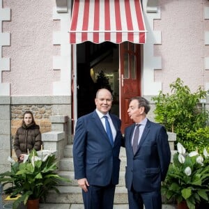 Le prince Albert II de Monaco lors de l'inauguration de l'exposition Grace de Monaco, princesse en Dior le 25 avril 2019 à Granville, à la villa Les Rhumbs qui abrite le musée Christian Dior. © Cyril Moreau/Bestimage