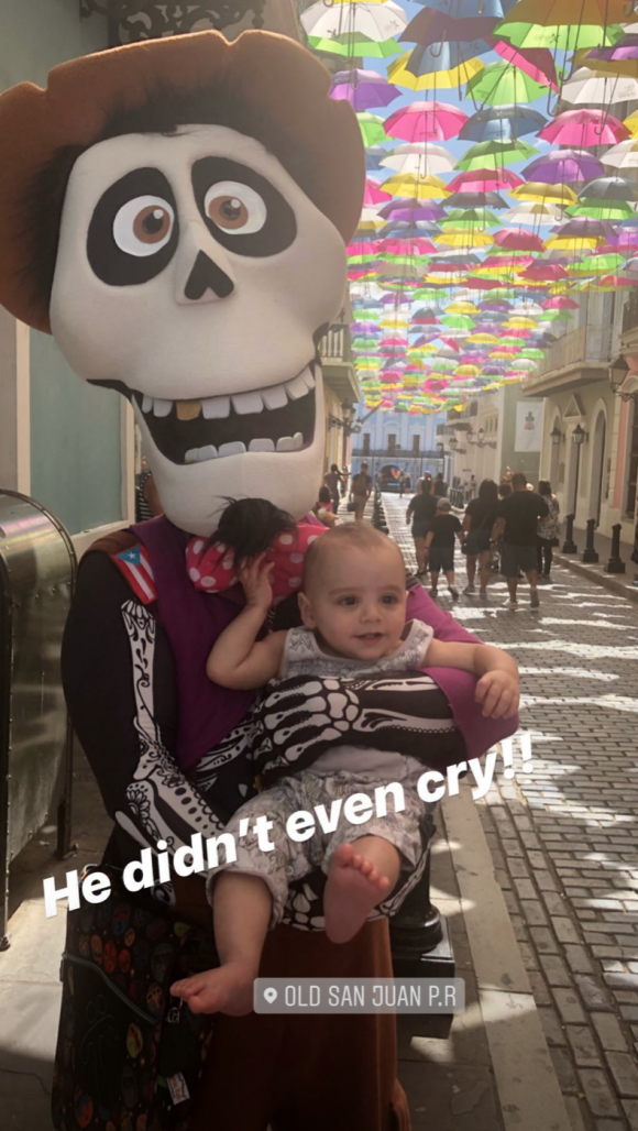 Santiago, le fils d'Eva Longoria et Jose Antonio Baston, en vacances à Porto-Rico. Le 27 avril 2019.