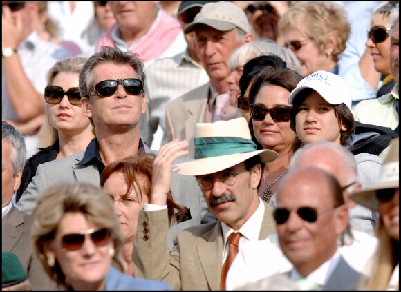 Pierce Brosnan et sa femme Keely à Wimbledon, en 2007