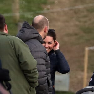 Exclusif - Mike Tindall, Catherine Kate Middleton, duchesse de Cambridge, Zara Tindall (Phillips) lors d'une après-midi de détente en famille en marge des courses de chevaux de Burnham dans le Norfolk le 12 avril 2019.