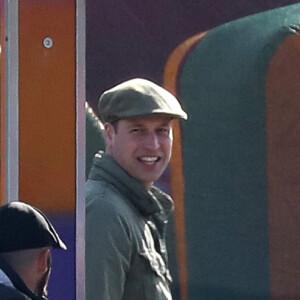 Exclusif - Le prince William, duc de Cambridge lors d'une après-midi de détente en famille en marge des courses de chevaux de Burnham dans le Norfolk le 12 avril 2019.