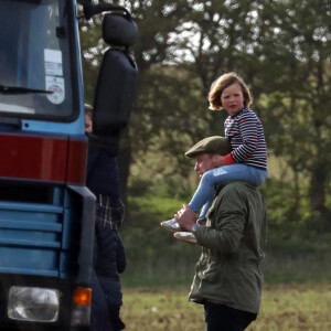 Exclusif - Le prince William, duc de Cambridge, Mia Tindall lors d'une après-midi de détente en famille en marge des courses de chevaux de Burnham dans le Norfolk le 12 avril 2019.