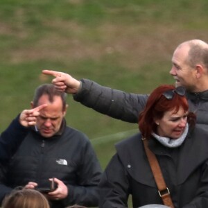 Exclusif Catherine Kate Middleton, duchesse de Cambridge, la princesse Charlotte, Mia Tindall, Zara Tindall (Phillips), Mike Tindall lors d'une après-midi de détente en famille en marge des courses de chevaux de Burnham dans le Norfolk le 12 avril 2019.