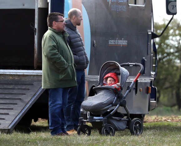 Exclusif - Mike Tindall lors d'une après-midi de détente en famille en marge des courses de chevaux de Burnham dans le Norfolk le 12 avril 2019.
