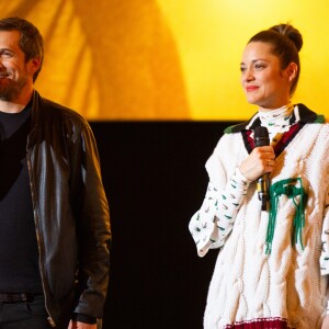 Marion Cotillard et son compagnon Guillaume Canet lors de l'avant-première du film "Nous finirons ensemble" au cinéma UGC Brouckère à Bruxelles, Belgique, le 23 avril 2019. © Alain Rolland/ImageBuzz/Bestimage