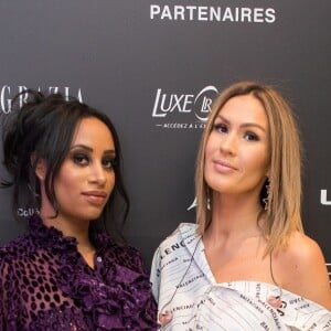 Exclusif - La chanteuse Vitaa et Demdem Djuna lors du photocall de la 14ème édition du Casa Fashion Show au Sofitel Casablanca Tour Blanche à Casablanca, Maroc, le 20 avril 2019. Sept ans déjà que le Casa Fashion Show promeut la femme marocaine citoyenne du monde. Devenu un rendez-vous incontournable et placé sous le Haut Patronage de Sa Majesté le Roi du Maroc, l'événement porté par K.Cheddadi et chorégraphié par H.Ghorab, se veut le reflet d'une société plurielle et avant-gardiste, jonglant avec brio entre ses racines orientales et sa culture occidentale. Une société solidaire également... L'événement soutenant depuis son lancement l'Association des Bonnes Œuvres du Coeur dont l'objectif est de redonner un souffle de vie et d'espoir aux bébés bleus. Le Casa Fashion Show dévoile au public marocain les collections Printemps/Eté 2019 des griffes les plus prestigieuses : de Etro à Oud Paris, en passant par Elisabetta Franchi, Pinko, Dice Kayek, Just Cavalli ou encore Orza Couture... Les créateurs marocains Lina Cahill et Sara Chraibi revisitent la robe du soir, avec cet oeil aiguisé et ce sens pointu du détail qui les caractérisent. Le talentueux couturier tunisien, Ali Karoui (souvent surnommé le nouveau Azzedine Alaia), est présent pour la seconde fois consécutive. Enfin, l'enseigne marocaine de luxe IO sera la chaussure officielle de l'événement et l'Oréal Paris, le partenaire coiffure et make up du show. © Philippe Doignon/Bestimage