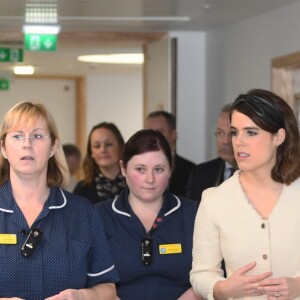 La princesse Eugenie d'York et son mari Jack Brooksbank lors d'une visite l'Hôpital national orthopédique royal de Londres pour l'ouverture du nouveau bâtiment Stanmore le 21 mars 2019.