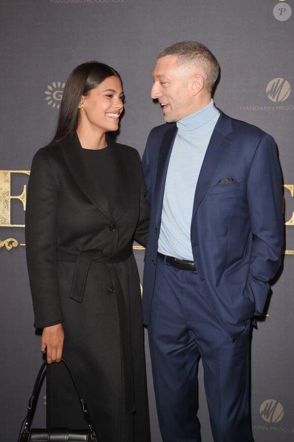 Vincent Cassel et sa femme Tina Kunakey à l'avant-première du film policier "L'Empereur de Paris" au cinéma Gaumont-Opéra à Paris, France, le 10 décembre 2018. © Coadic Guirec/Bestimage