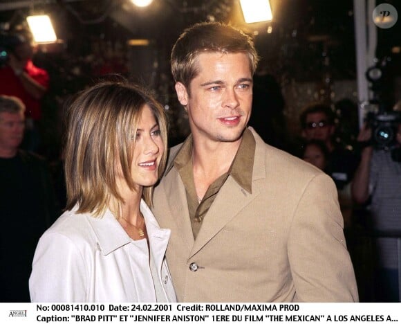 Brad Pitt et Jennifer Aniston, le 24 février 2001.