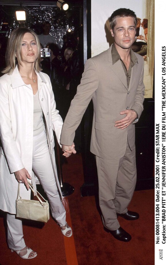 rad Pitt et Jennifer Aniston à Los Angeles en 2001.