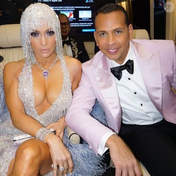 Jennifer Lopez et son fiancé Alex Rodriguez au Met Gala 2019. New York, le 6 mai 2019.