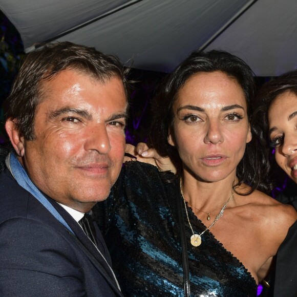Exclusif - Franck Appietto, directeur général de C8, Sandra Sisley et Laurie Cholewa - Soirée d'ouverture de la terrasse Sandra & Co à Cannes, le 14 mai 2019. © Pierre Perusseau/Bestimage