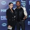 Corinne Bishop et son père Jamie Foxx au photocall de "FoxUpFront 2019" à New York, le 13 mai 2019.