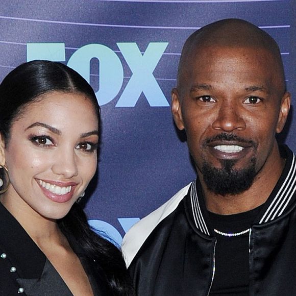 Corinne Bishop et son père Jamie Foxx au photocall de "FoxUpFront 2019" à New York, le 13 mai 2019.