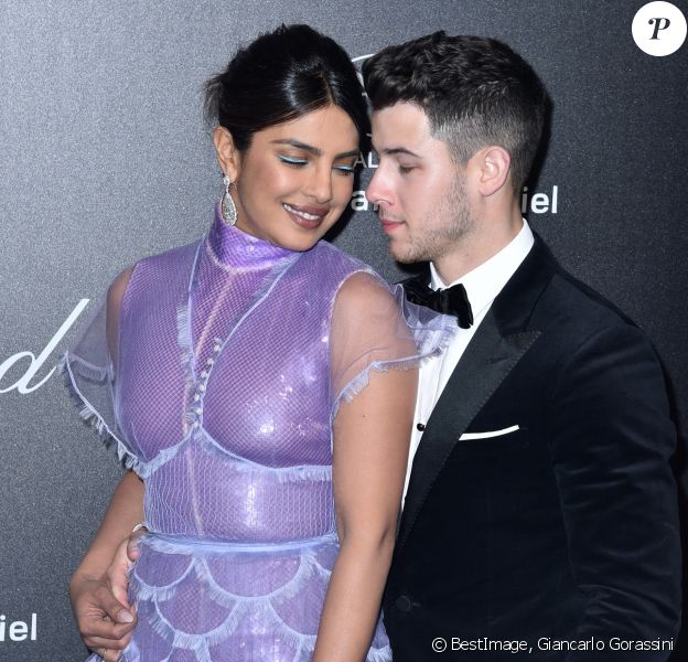 Priyanka Chopra et son mari Nick Jonas - Photocall de la soirée "Chopard Love Night" lors du 72ème Festival International du Film de Cannes. Le 17 mai 2019 © Giancarlo Gorassini / Bestimage