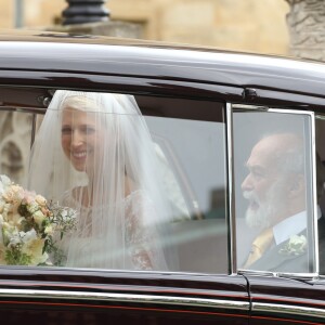 Lady Gabriella Windsor et son père le prince Michael of Kent - Mariage de Lady Gabriella Windsor avec Thomas Kingston dans la chapelle Saint-Georges du château de Windsor le 18 mai 2019.