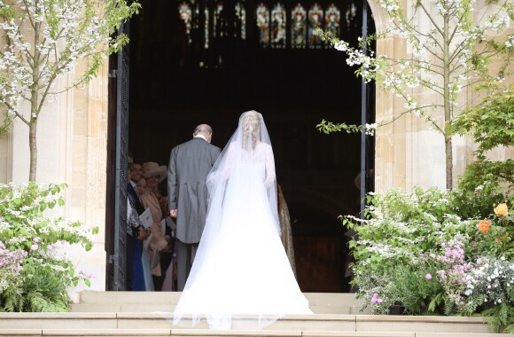 Lady Gabriella Windsor et son père le prince Michael of Kent - Mariage de Lady Gabriella Windsor avec Thomas Kingston dans la chapelle Saint-Georges du château de Windsor le 18 mai 2019.