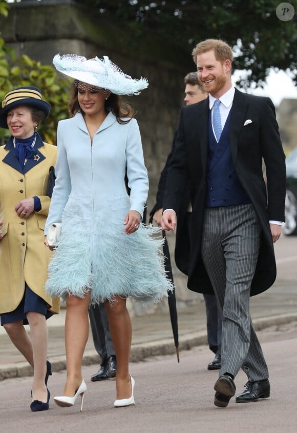 La princesse Anne, Lady Frederick Windsor (Sophie Lara Winkleman) et le prince Harry - Mariage de Lady Gabriella Windsor avec Thomas Kingston dans la chapelle Saint-Georges du château de Windsor le 18 mai 2019.