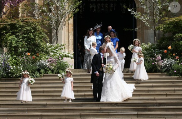 Lady Gabriella Windsor avec Thomas Kingston - Mariage de Lady Gabriella Windsor avec Thomas Kingston dans la chapelle Saint-Georges du château de Windsor le 18 mai 2019.