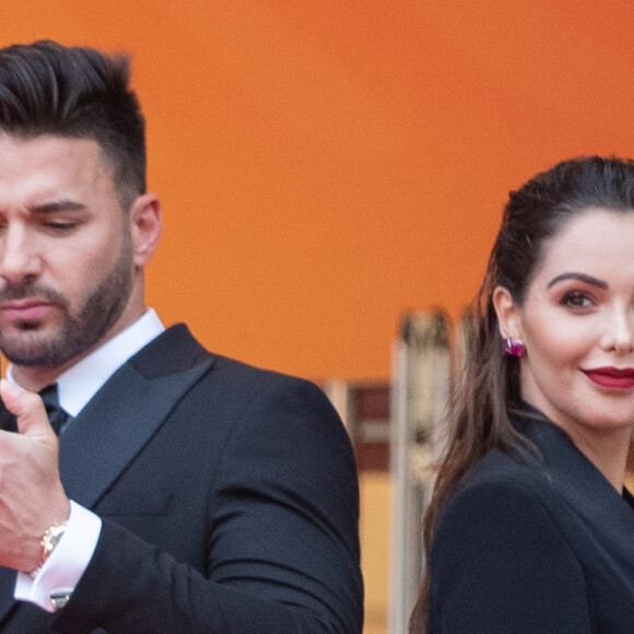 Nabilla Benattia, enceinte, au bras de son mari Thomas Vergara lors de la montée des marches du film "A Hidden Life" lors du 72ème Festival International du Film de Cannes, le 19 mai 2019. © Jacovides-Moreau / Bestimage